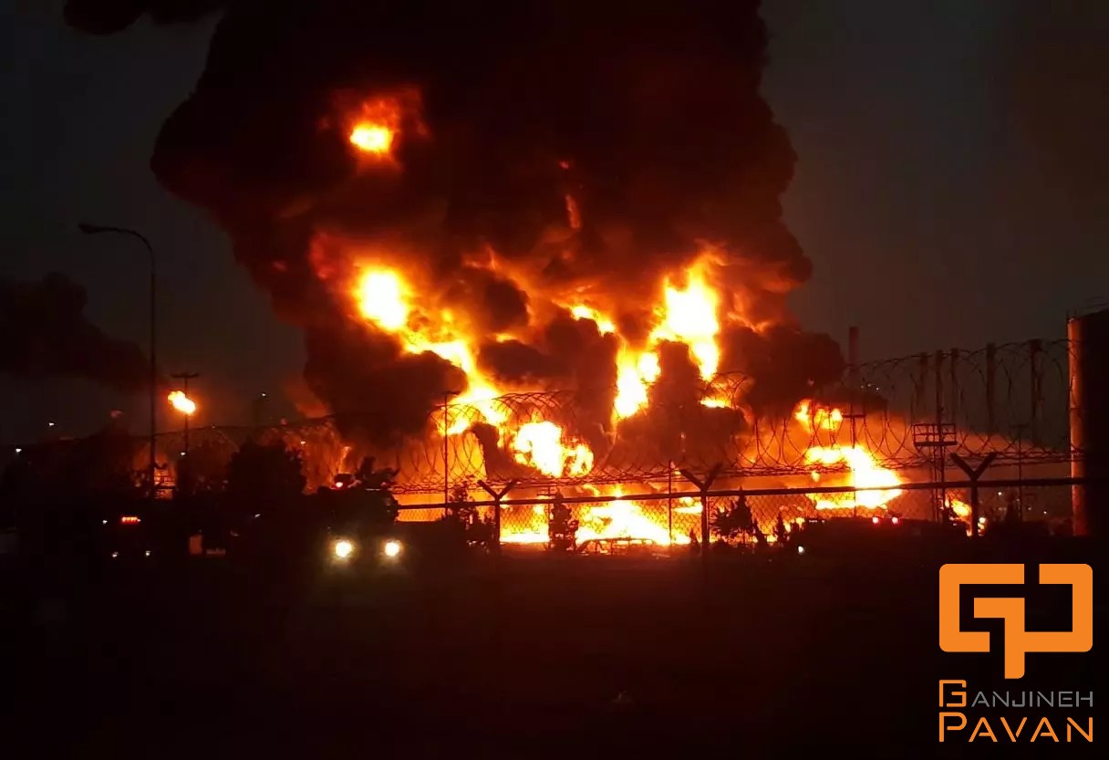 Fire in Tehran oil refinery
