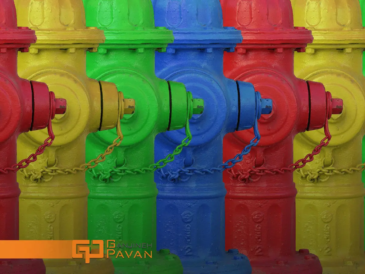 کدهای رنگی شیر آتش نشانی